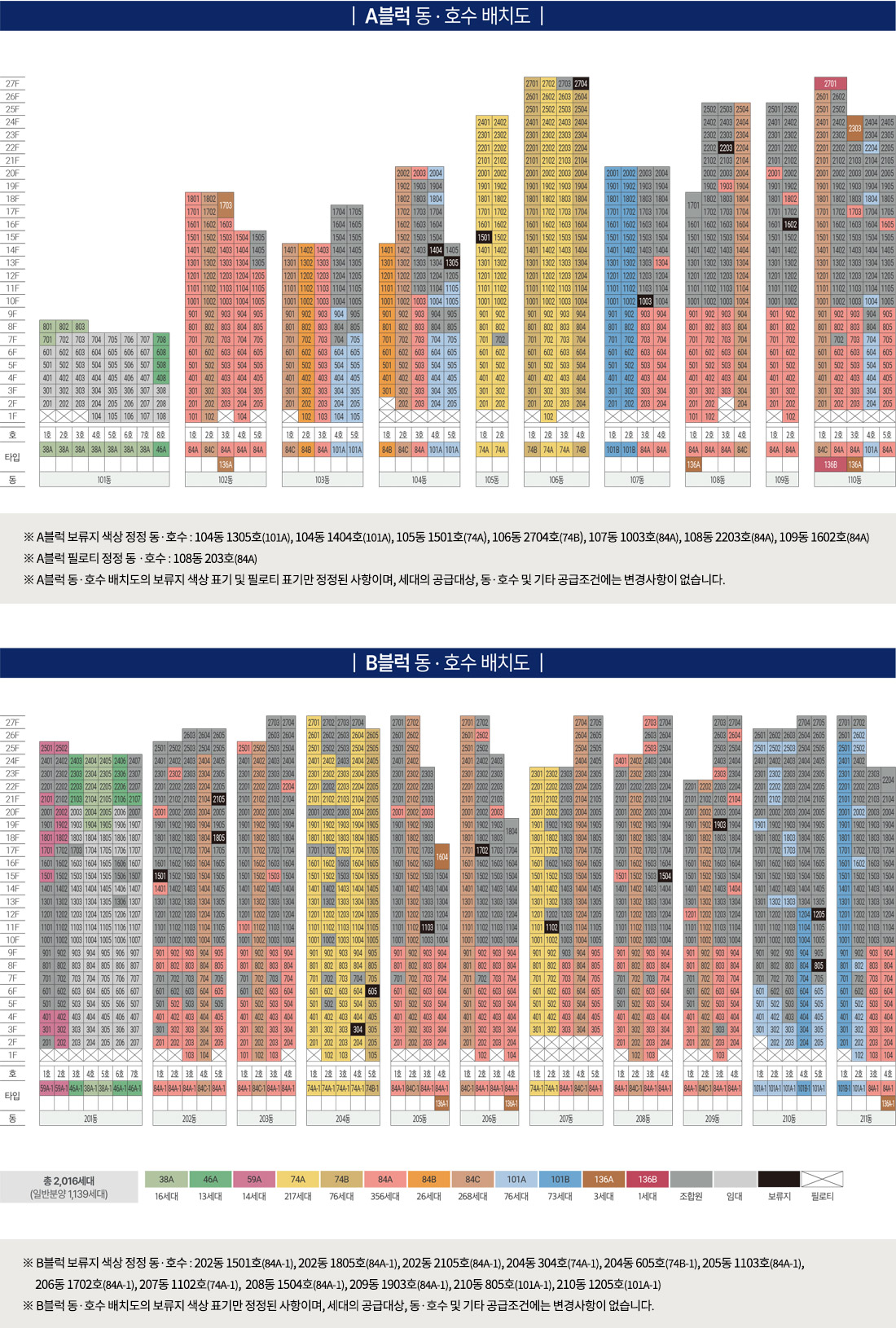 창원 한신더휴 메가센텀 동호수배치도